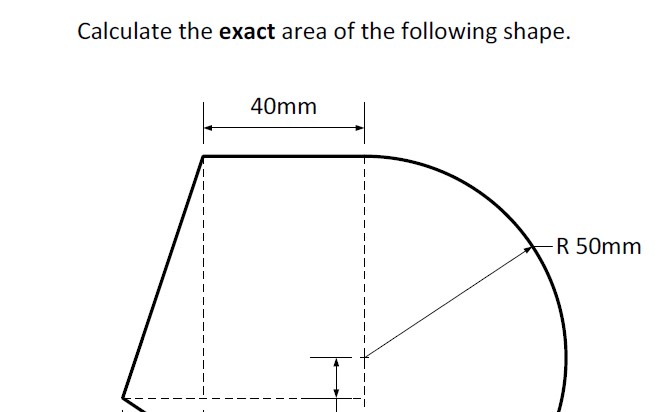 Find the area of compound shapes including a sector.